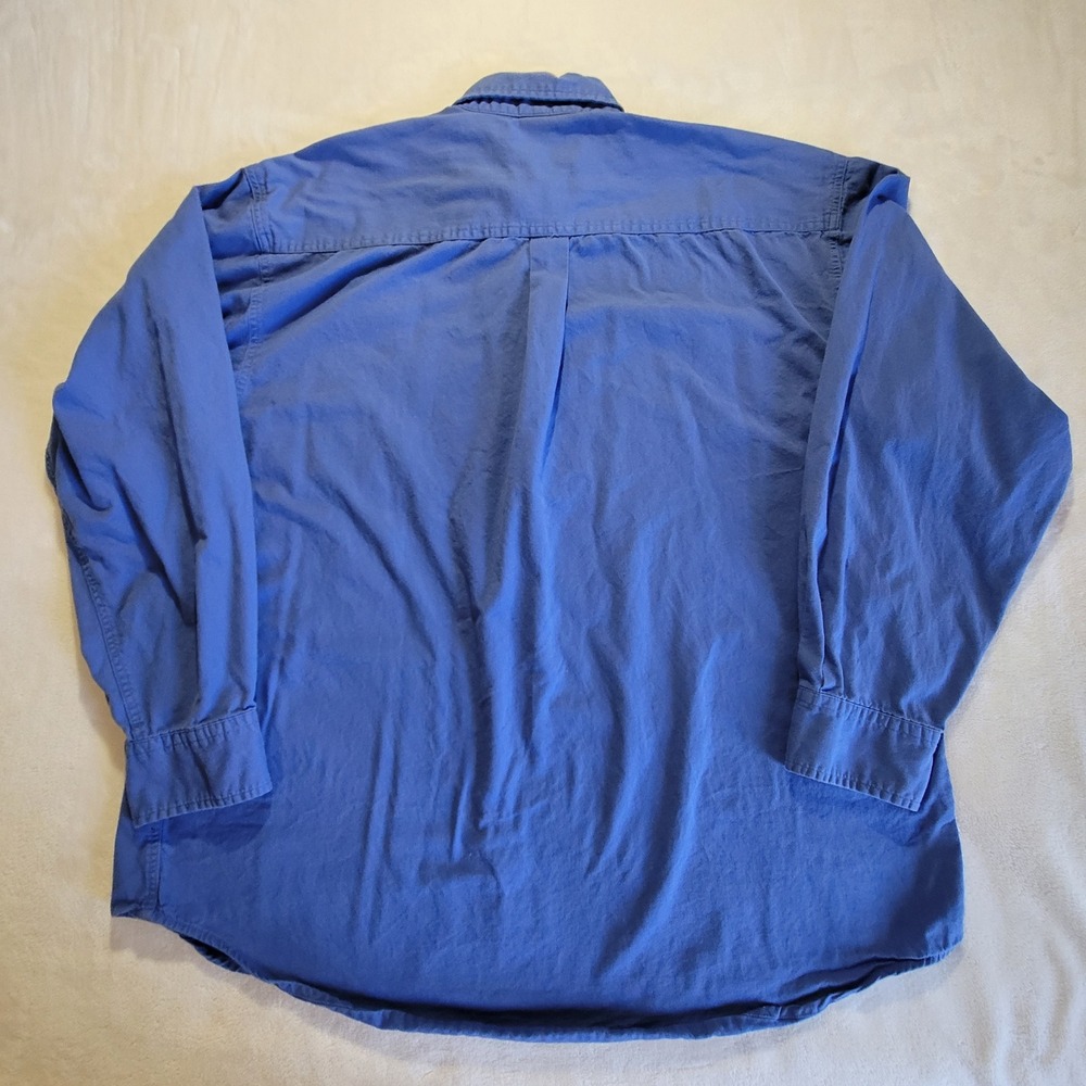 Port Authority Button Down Mens XL Blue Ensign Master Driller Industrial Shirt - Picture 2 of 10